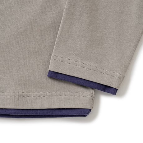 SOL soonerorlater / FAKE-LAYERED L/S TEE / GRAY