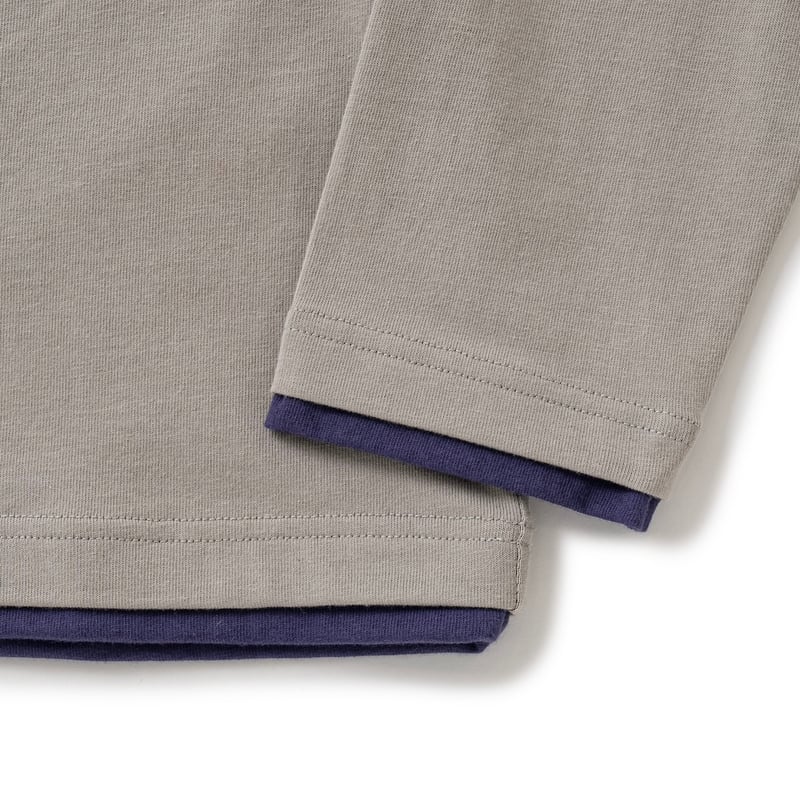 SOL soonerorlater / FAKE-LAYERED L/S TEE / GRAY