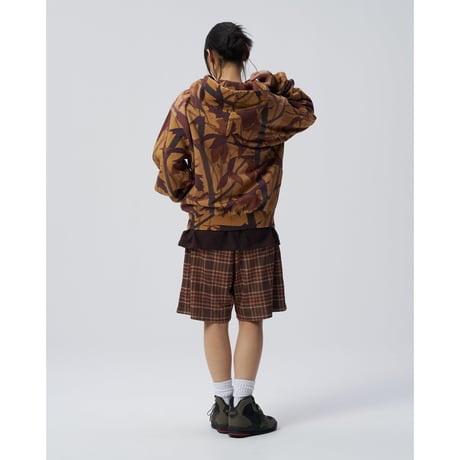 BoTT / WASHED TREE CAMO ZIP HOODIE / LIGHT BROWN