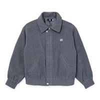 SOL soonerorlater / WOOL-BLEND STAND-COLLAR JACKET / GRAY