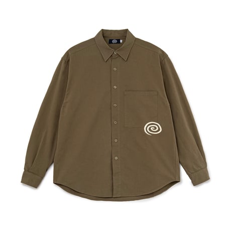 SOL soonerorlater / COTTON TWILL SHIRT / OLIVE