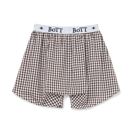 BoTT / GINGHAM CHECK BOXER / BROWN