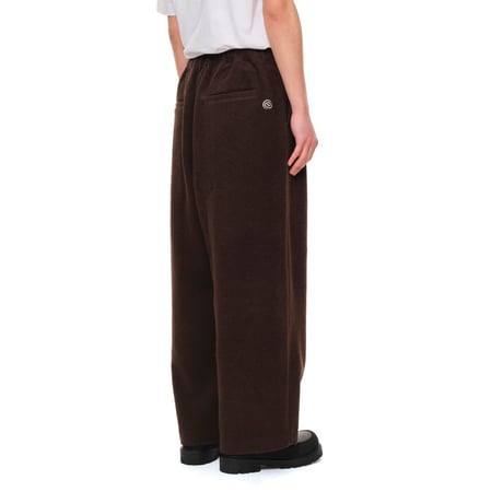 SOL soonerorlater / WOOL-BLEND EASY 2-TUCK PANTS / BROWN