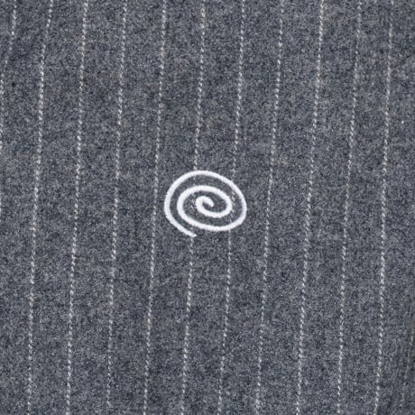 SOL soonerorlater / PIN-STRIPE PADDED VEST / GRAY