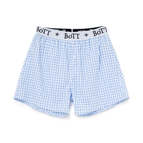 BoTT / GINGHAM CHECK BOXER / BLUE