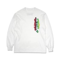 HOMBRE NINO / L/S PRINT TEE (FAT CAP) / WHITE
