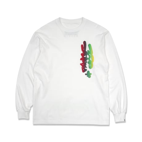 HOMBRE NINO / L/S PRINT TEE (FAT CAP) / WHITE