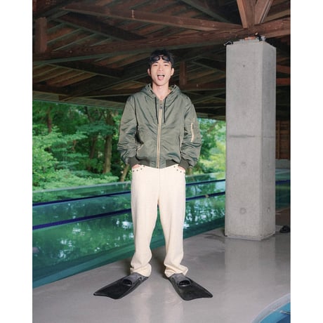 SPECIAL GUEST K.K. / HOODED FLIGHT JACKET / KHAKI