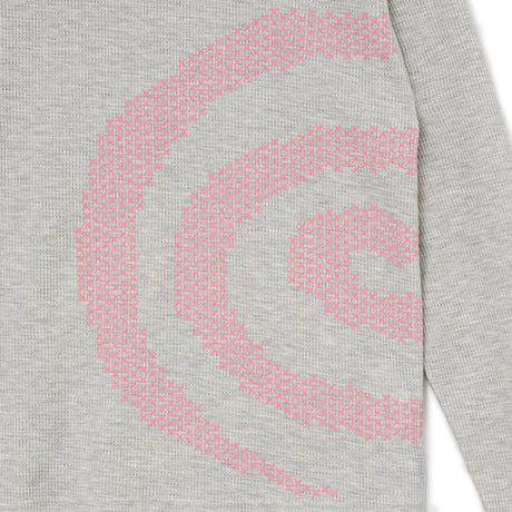 SOL soonerorlater / CROSS GURUGURU WAFFLE L/S TEE / GRAY