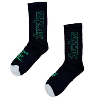 ADWYSD (ALWAYS DO WHAT YOU SHOULD DO) / HUMAN SOCK / BLACK / GREEN