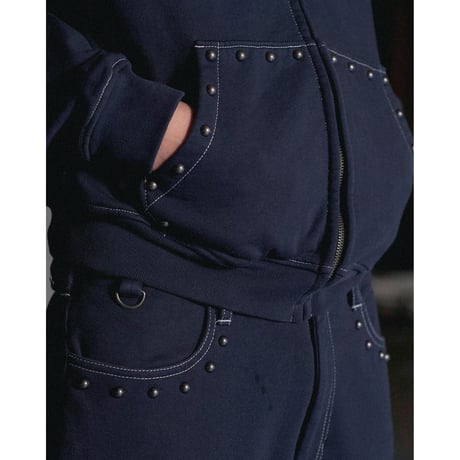 SPECIAL GUEST K.K. / STUDDED SWEAT PANTS / NAVY