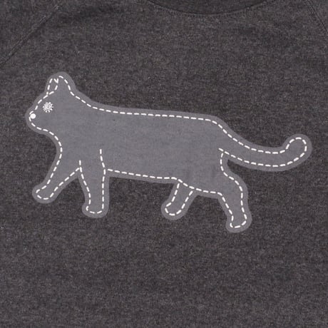 PAJA STUDIO / CAT STITCH RAGLAN SWEATSHIRTS / DARK HEATHER GRAY