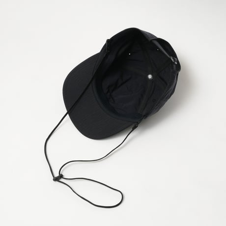 GARBAGE / SOFT BRIM 6 PANEL CAP w/ CHIN STRAP (OFFLINE) / BLACK (BLACK EMB)