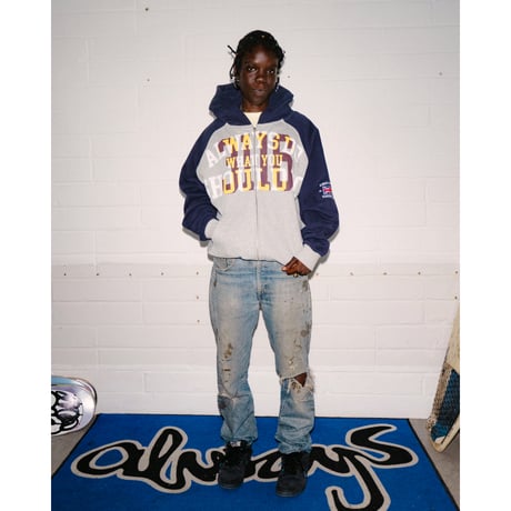 ADWYSD (ALWAYS DO WHAT YOU SHOULD DO) / JERSEY RAGLAN ZIP YP HOODIE / HEATHER GREY