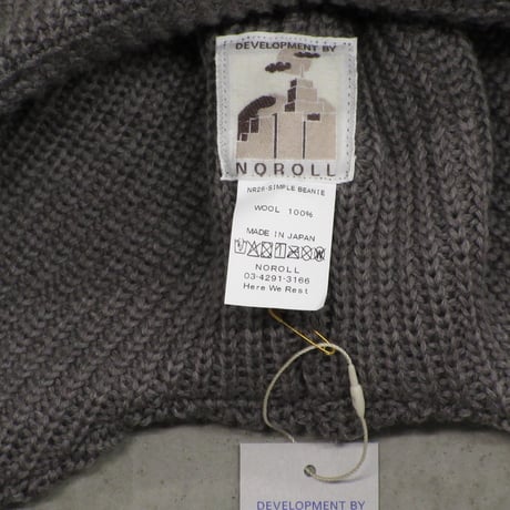 NOROLL / SIMPLE BEANIE / GREY