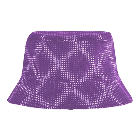 ADWYSD (ALWAYS DO WHAT YOU SHOULD DO) / @SUN REVERSIBLE CROSS PLAID BUCKET HAT / PURPLE / BLACK