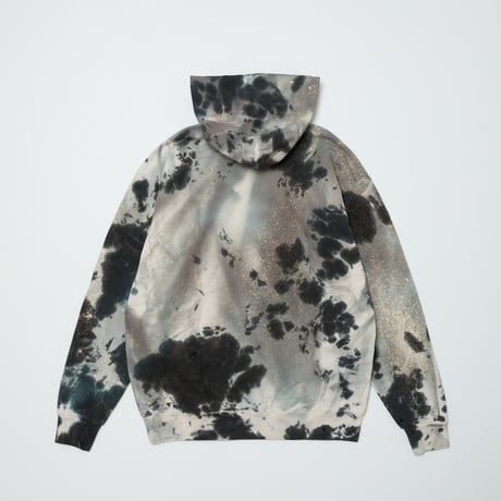 BAL / LOGO TIE DYE HOODIE SWEAT by YUKIDYE / GRAY