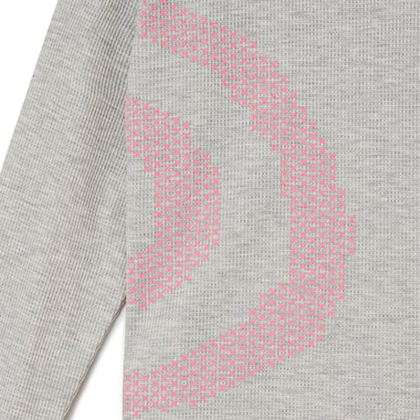 SOL soonerorlater / CROSS GURUGURU WAFFLE L/S TEE / GRAY