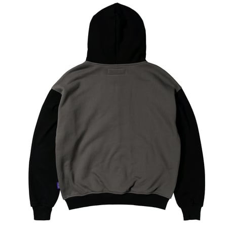 ADWYSD (ALWAYS DO WHAT YOU SHOULD DO) / HUMAN APPLIQUE ZIP HOODIE / BLACK