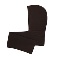 COMFORTABLE REASON / WAFFLE HOOD SCARF / BROWN