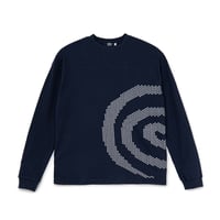 SOL soonerorlater / CROSS GURUGURU WAFFLE L/S TEE / NAVY