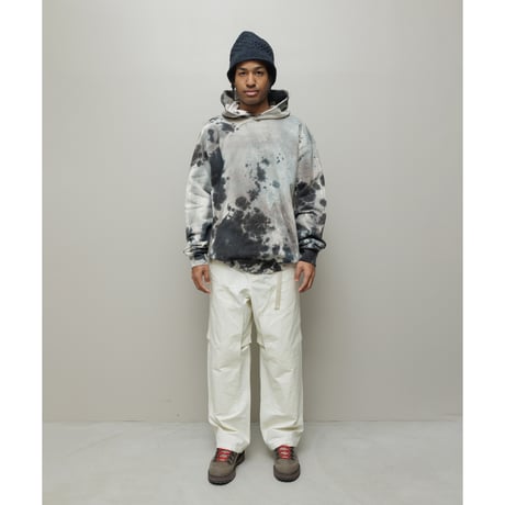 BAL / LOGO TIE DYE HOODIE SWEAT by YUKIDYE / GRAY