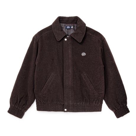 SOL soonerorlater / WOOL-BLEND STAND-COLLAR JACKET / BROWN