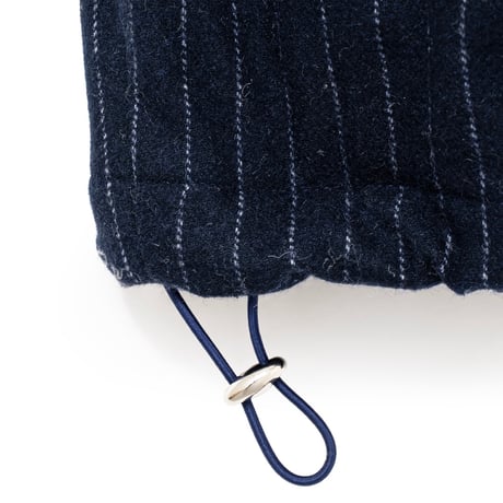 SOL soonerorlater / PIN-STRIPE PADDED VEST / NAVY