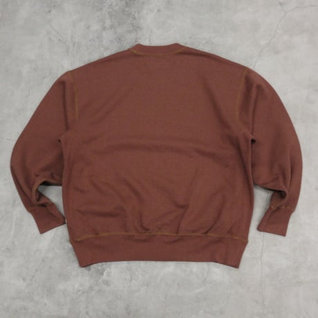 NOROLL / C&C CREW SWEAT / BROWN RED