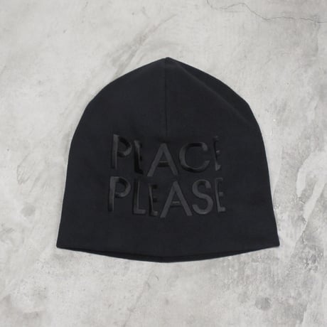 GARBAGE / FLEECE BEANIE (PIECE PLEASE) / BLACK (BLACK EMB)