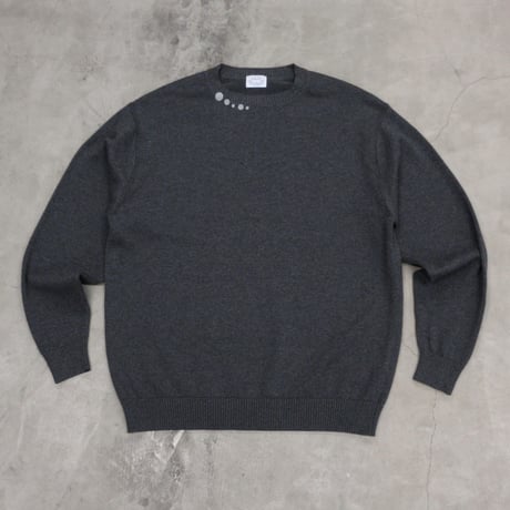 PAJA STUDIO / GLITTER COTTON SWEATER / CHARCOAL GRAY