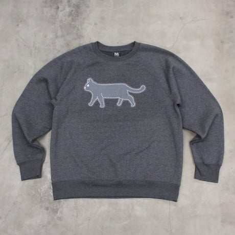 PAJA STUDIO / CAT STITCH RAGLAN SWEATSHIRTS / DARK HEATHER GRAY