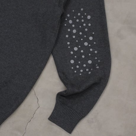 PAJA STUDIO / GLITTER COTTON SWEATER / CHARCOAL GRAY