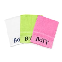 BoTT / SENTO TOWEL SET / WHITE,LIME,PINK (SET OF THREE)