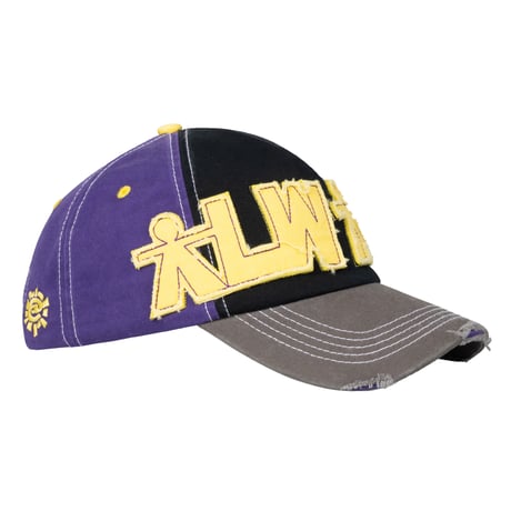 ADWYSD (ALWAYS DO WHAT YOU SHOULD DO) / 5-PANEL HUMAN LOGO CAP / PURPLE / BLACK / YELLOW