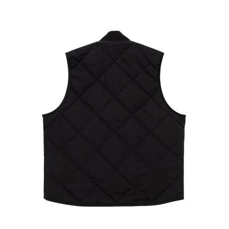 LQQK STUDIO / CORDURA NYLON QUILTED ZIP VEST / BLACK