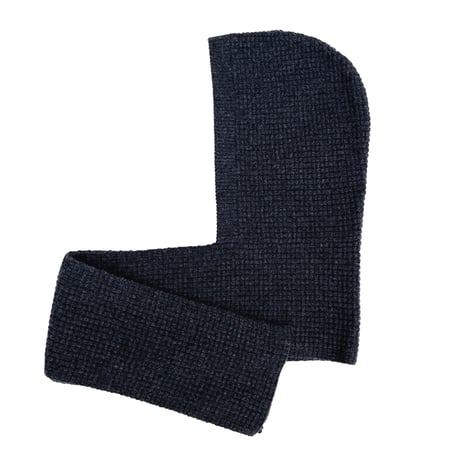 COMFORTABLE REASON / WAFFLE HOOD SCARF / CHARCOAL