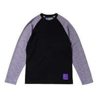 ADWYSD (ALWAYS DO WHAT YOU SHOULD DO) / BUBBLE PRINT RAGLAN LONGSLEEVE SHIRT / BLACK / GREY