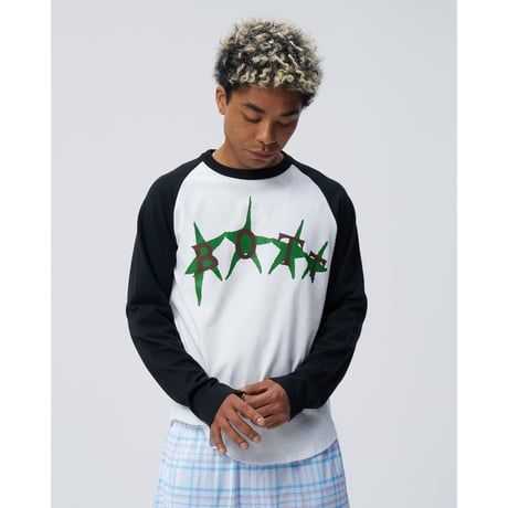 BoTT / STARS RAGLAN L/S TEE / WHITE
