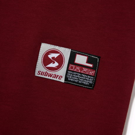 SUBWARE / STICK UP SHORT SLEEVE TEE / BURGUNDY