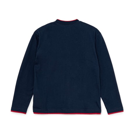 SOL soonerorlater / FAKE-LAYERED L/S TEE / NAVY