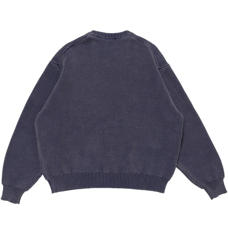 LQQK STUDIO / WAFFLE KNIT CREW / BLUE