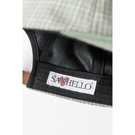 SAYHELLO / CHECK BASEBALL CAP / NAVY CHECK