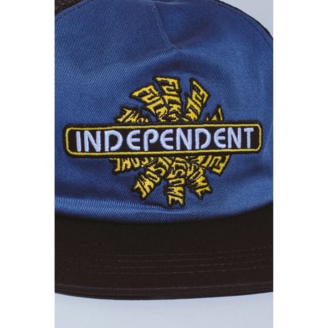 FUCKING AWESOME / x INDEPENDENT FA SPIRAL LOGO TRUCKER / BLACK + NAVY