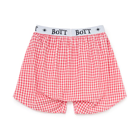 BoTT / GINGHAM CHECK BOXER / RED
