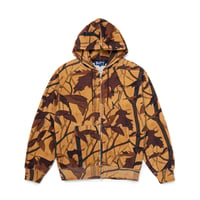 BoTT / WASHED TREE CAMO ZIP HOODIE / LIGHT BROWN