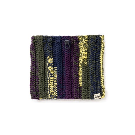 SOL soonerorlater / HAND-KNITTED NECK WARMER / NAVY MIX