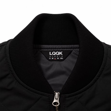 LQQK STUDIO / CORDURA NYLON QUILTED ZIP VEST / BLACK