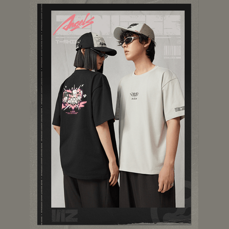 ゼンレスゾーンゼロ　miHoYo　三Z STUDIO　妄想エンジェル　プリントコントラストカラー　半袖Tシャツ（予約販売）2026年8月末中国発売
