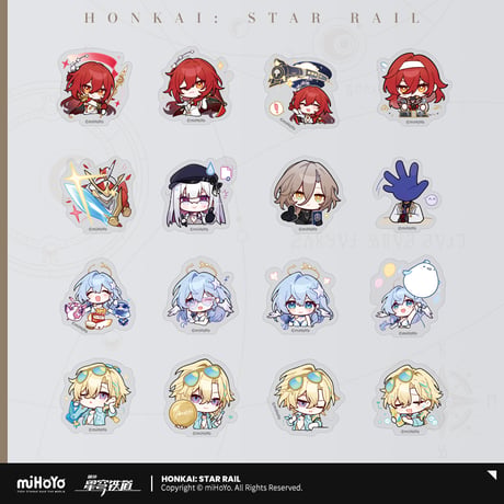 崩壊：スターレイル　miHoYo　パムの展示館シリーズ　Q版シールパック　Ver.4（予約販売）